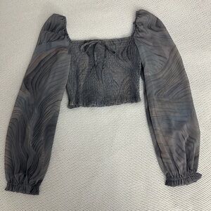 Aritzia Wilfred Saga Blouse Granite Blue Size XS